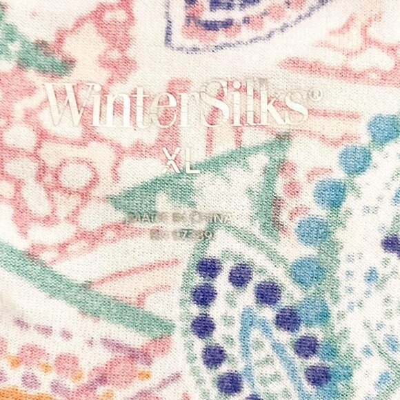 WinterSilks XL Top Blouse Colorful Paisley - Picture 4 of 6